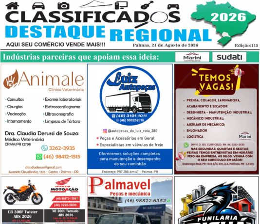 CLASSIFICADOS DESTAQUE REGIONAL 21/08