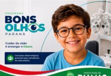 Programa Bons Olhos Paraná começa em Palmas e vai atender estudantes de 6 a 17 anos