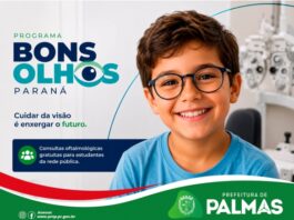 Programa Bons Olhos Paraná começa em Palmas e vai atender estudantes de 6 a 17 anos