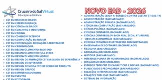 NOVOS EAD – 2026